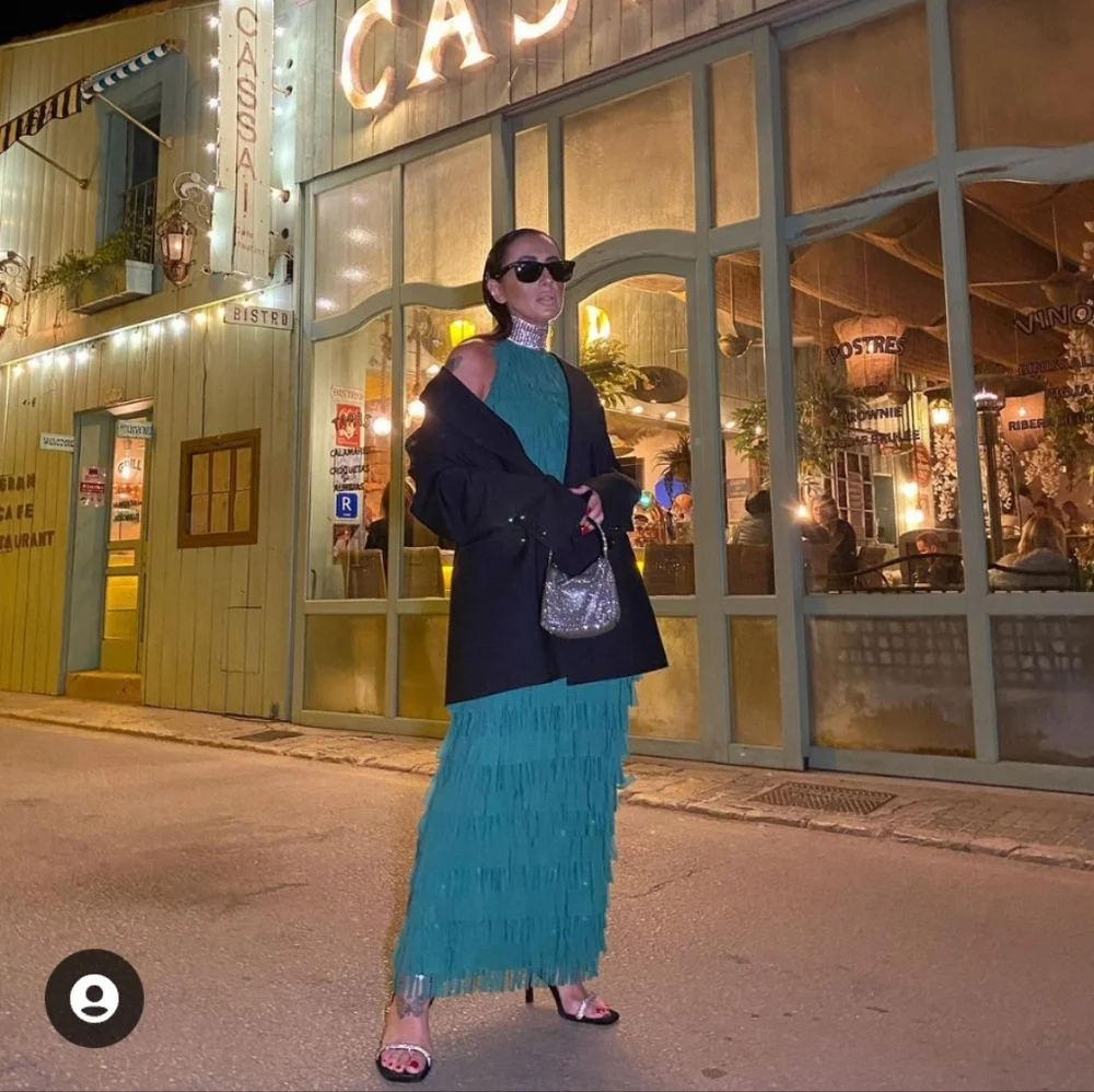 Zara Halter dress with fringe - Picture 8 of 11